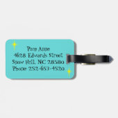 Retro Hawaiianische Weihnachtsmarke Gepäckanhänger (Rückseite horizontal)