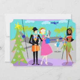 Retro hawaiische WeihnachtsParty Einladung