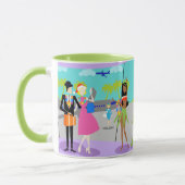 Retro hawaiische WeihnachtsTasse Tasse (Links)