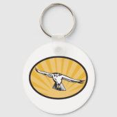 Retro Hawk Flying Schlüsselanhänger (Vorderseite)