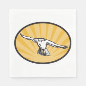 Retro Hawk Flying Serviette (Vorderseite)