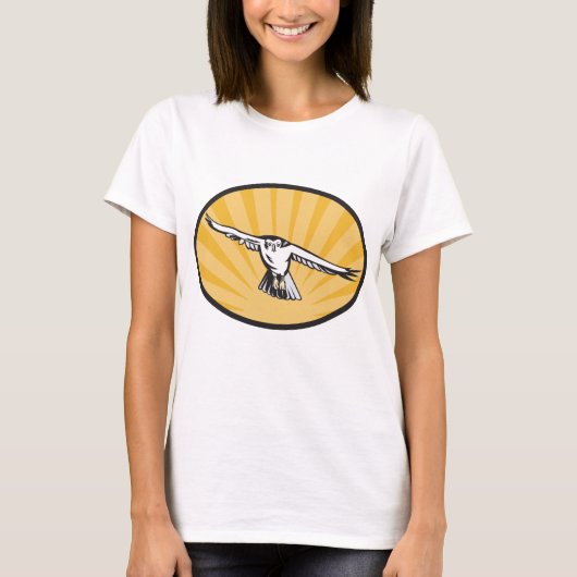 Retro Hawk Flying T-Shirt (Vorderseite)