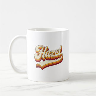 Retro Hazel Name 70er Jahre Vintage-Design Kaffeetasse