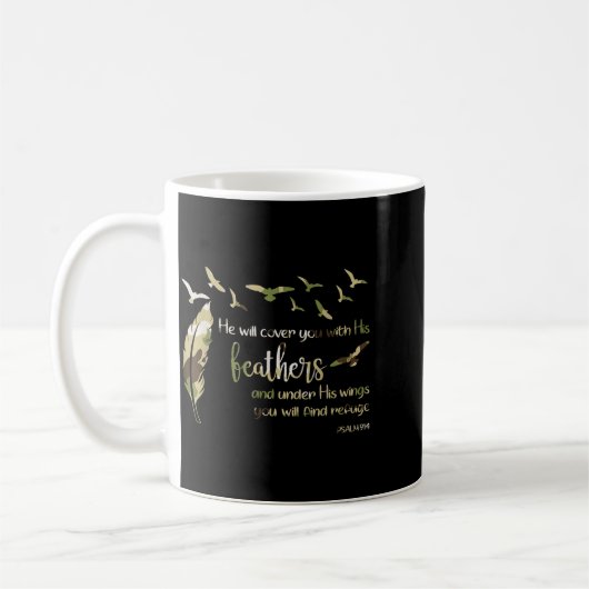 Retro He Will Cover You With His Beathers Jesus Re Kaffeetasse (Links)