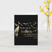 Retro He Will Cover You With His Beathers Jesus Re Karte (Gelbe Blume)