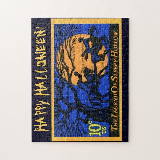 Retro-Headless-Horseman-Briefmarke Puzzle (Vertikal)
