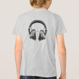 Retro Headphones Line Art T - Shirt - Music Lover