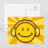 Retro-Headphones Postkarte (Vorne/Hinten)