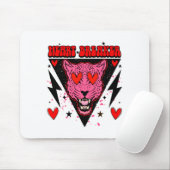 Retro Heart Breaker Valentines Day Tiger Love  Mousepad (Mit Mouse)