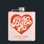 Retro Heart Bride Babe Tribe Bachelorette Flachmann<br><div class="desc">Retro Heart Bride Babe Tribe Bachelorette Vinyl Wrapped Flask</div>