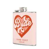 Retro Heart Bride Babe Tribe Bachelorette Flachmann (Links)