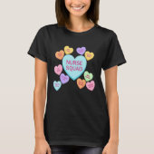 Retro Heart Funny Nurse Squad Happy Valentines Day T-Shirt (Vorderseite)