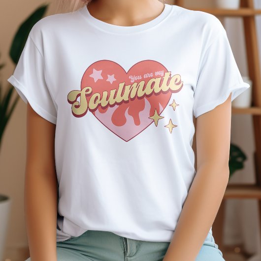 Retro Heart Sie sind mein Seelenverwandter T - Shi T-Shirt