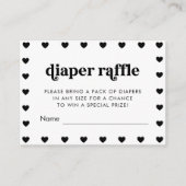 Retro Heart Simple Baby Showdusche Windschutzkarte Begleitkarte (Vorderseite)