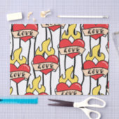 Retro Heart Tattoo Seidenpapier (Handwerk)