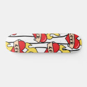 Retro Heart Tattoo Skateboard (Horizontal)