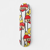 Retro Heart Tattoo Skateboard (Vorne)