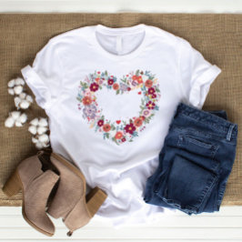 Retro Heart Wildblumen Lover T-Shirt