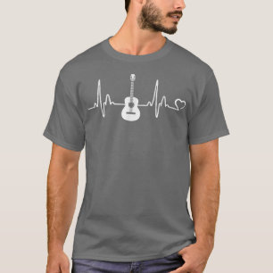 Retro Heartbeat Gitarre Phantastische Gitarre Klei T-Shirt
