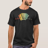 Retro Heartbeat Piano Air Accordion Squeezebox T-Shirt (Vorderseite)