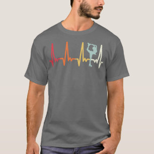 Retro Heartbeat Skaten Vintage Puls Eis T-Shirt