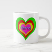 Retro Hearts - 20oz Jumbo Cup / Tasse (Rechts)