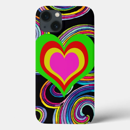 Retro Hearts ~ iPad Plastic 2/3/4 Case (Rückseite)