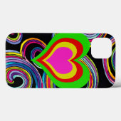 Retro Hearts ~ iPad Plastic 2/3/4 Case (Rückseite (Horizontal))