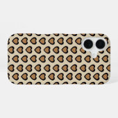 Retro Hearts Leopard iPhone 16 Hülle (Rückseite (Horizontal))