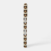 Retro Hearts Leopard iPhone 16 Hülle (Rechte Seite)