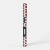 Retro Hearts Pink Burgundy Y2K Style iPhone 16 Hülle (Rechte Seite)