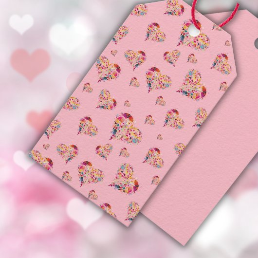 Retro Hearts Valentine Geschenkanhänger