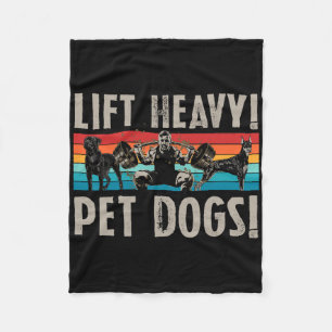 Retro-Heben schwerer Haustiere Hunde-Bodybuilding  Fleecedecke