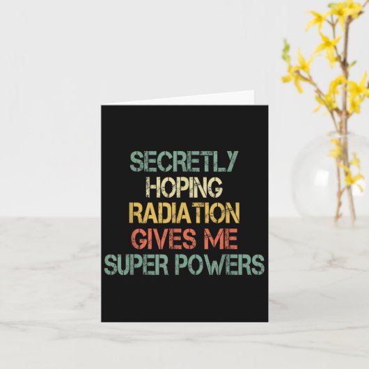 Retro heimlich hoffend Strahlung gibt mir Superpow Karte (Gelbe Blume)