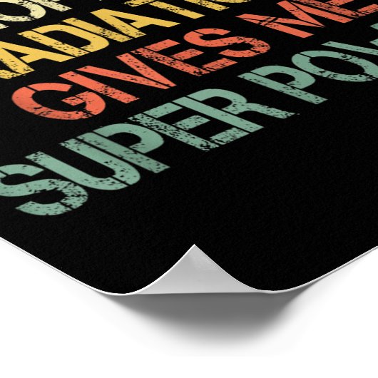 Retro heimlich hoffend Strahlung gibt mir Superpow Poster (Ecke)