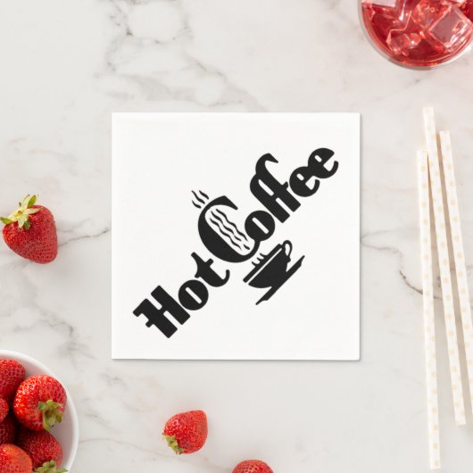 Retro-heißer Kaffee Serviette (Beispiel)