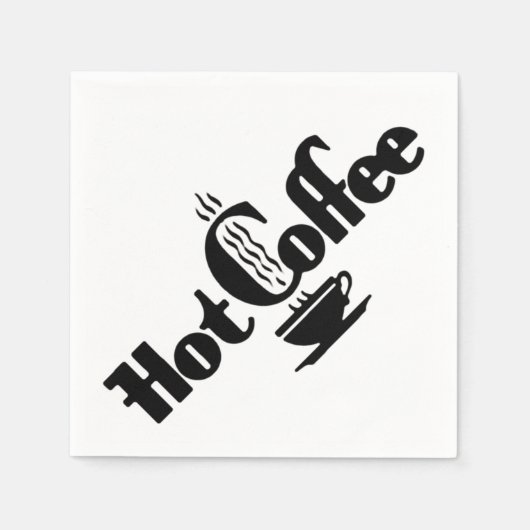 Retro-heißer Kaffee Serviette (Vorderseite)