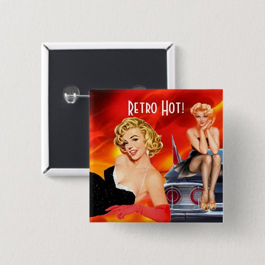 Retro heißes button (Vorne & Hinten)