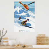 RETRO HELISKI REVELSTOKE SKI POSTER (Küche)