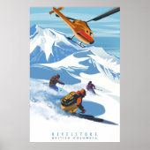 RETRO HELISKI REVELSTOKE SKI POSTER (Vorne)