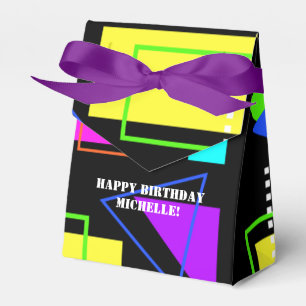 RETRO HELL gefärbte FORMBLATTEN PATTERN CUSTOM TEX Geschenkschachtel