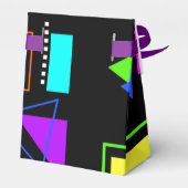 RETRO HELL gefärbte FORMBLATTEN PATTERN CUSTOM TEX Geschenkschachtel (Rückseite)