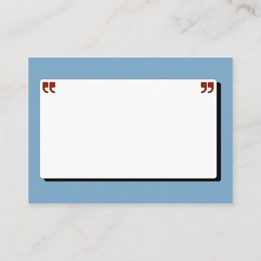 Retro Hellblaue Ratschläge & Wünsche Abschluss Begleitkarte (Rückseite)