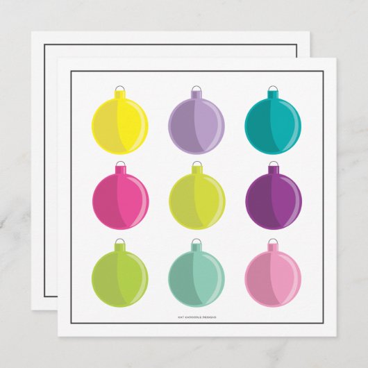 Retro Helle Ornamente Einladung (Vorne/Hinten)