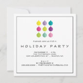 Retro Helle Ornamente Einladung (Rückseite)