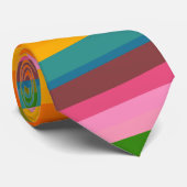 Retro Helle Regenbogen Streifen Spaß Bunte Festlic Krawatte (Gerollt)