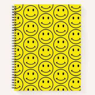 Retro Helles Gelbes Smiley-Gesicht Notizblock