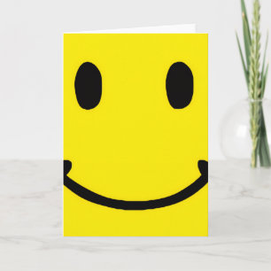 Retro Helles großes gelbes Smiley-Gesicht Karte