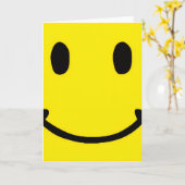 Retro Helles großes gelbes Smiley-Gesicht Karte (Gelbe Blume)