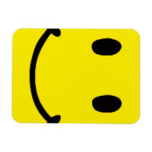 Retro Helles großes gelbes Smiley-Gesicht Magnet (Horizontal)